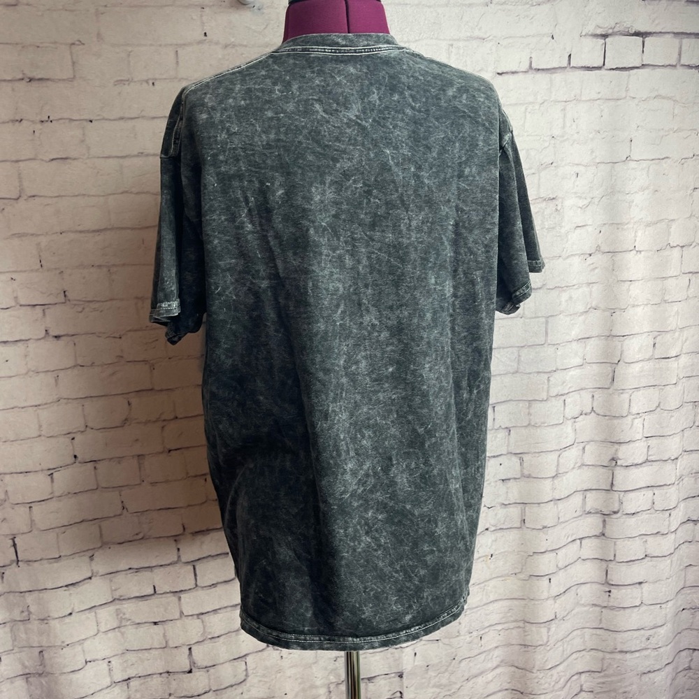 AC/DC women’s size large black and pink stone washed short sleeve shirt - Picture 3 of 4